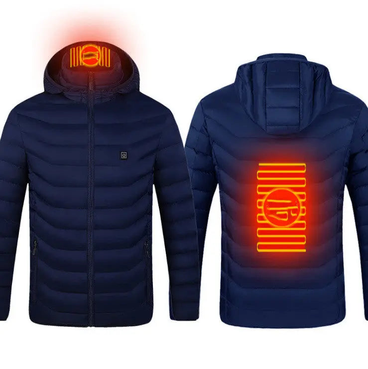 Winter Heated Jacket USB Electric Cotton Coat Zip-up Heater Thermal Clothing Heating Vest For Men Know You're Still Able