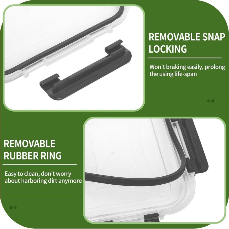 Premium Borosilicate Glass Meal Prep Containers Airtight Bamboo Lids (Plastic Free)