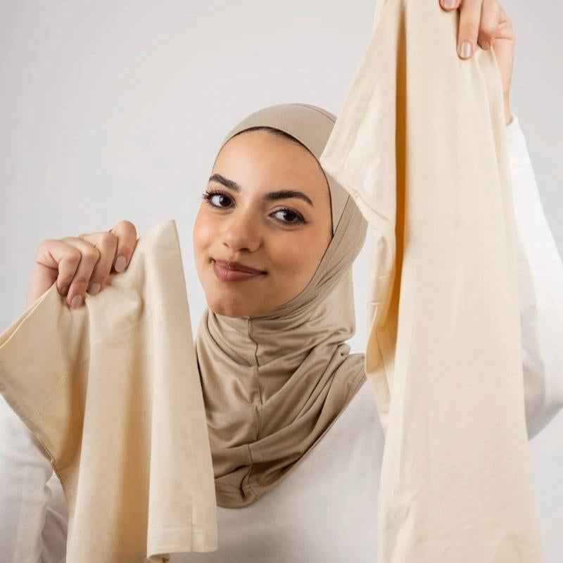 2Pcs Syrian Hijab Pure Lycra Cotton