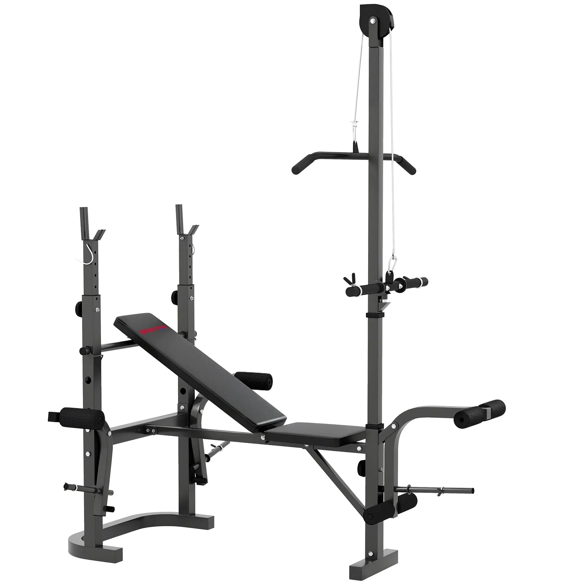 SPORTNOW Multi-Exercise Adjustable Weight Bench With Bench Press Rack Know You're Still Able