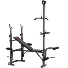 SPORTNOW Multi-Exercise Adjustable Weight Bench With Bench Press Rack Know You're Still Able