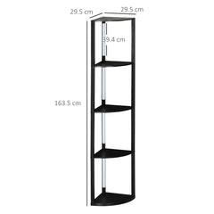 Corner Floor Lamp For Living Room Bedroom With Dimmable Warm White LED Light, Modern Tall Standing Lamp, Black