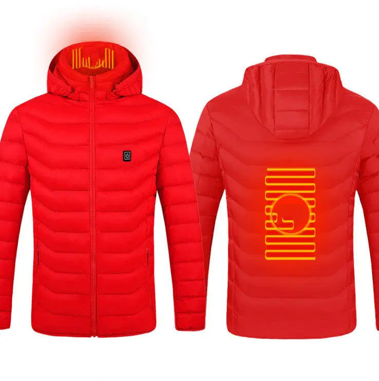 Winter Heated Jacket USB Electric Cotton Coat Zip-up Heater Thermal Clothing Heating Vest For Men Know You're Still Able