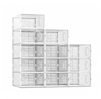 Stackable Shoe Storage Box With Lid, Large Shoe Rack And Storage Shelf, Shoe Display And Storage Container Know You're Still Able