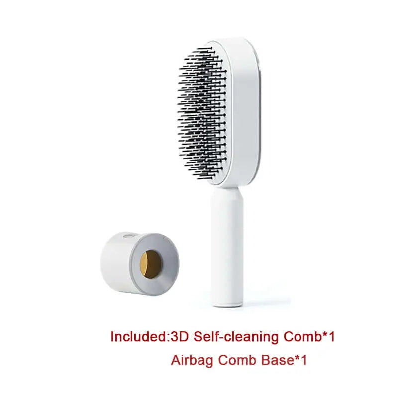 Self Cleaning Hair Brush For Women One-key Cleaning Hair Loss Airbag Massage Scalp Comb Anti-Static Hairbrush Know You're Still Able