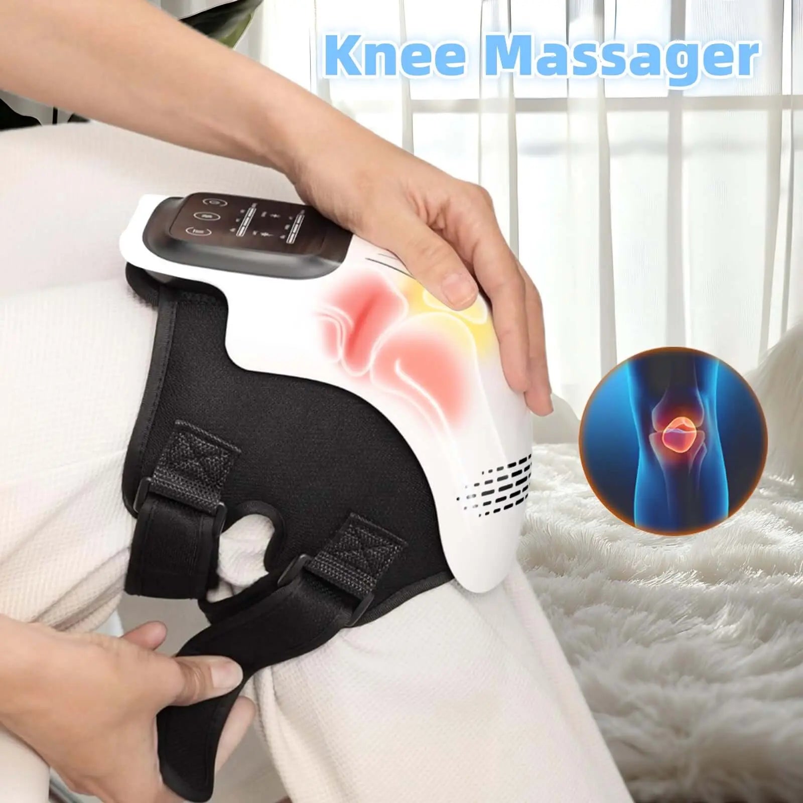 Intelligent Home Use Electric Intelligent Kneading Heating Knee Massager Rechargeable Pain Relief Infrared Laser Vibration Knee Massager Know You're Still Able