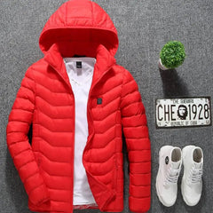 Winter Heated Jacket USB Electric Cotton Coat Zip-up Heater Thermal Clothing Heating Vest For Men Know You're Still Able