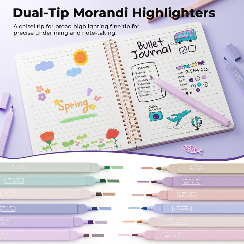 Nicpro 76PCS Bible Study Supplies Journaling Kit with Tabs, Notebook, Highlighter and Pen Case - Annotation Kit, Study Group Essentials Accessories Set for Women, Students, Beginner Christian Gifts