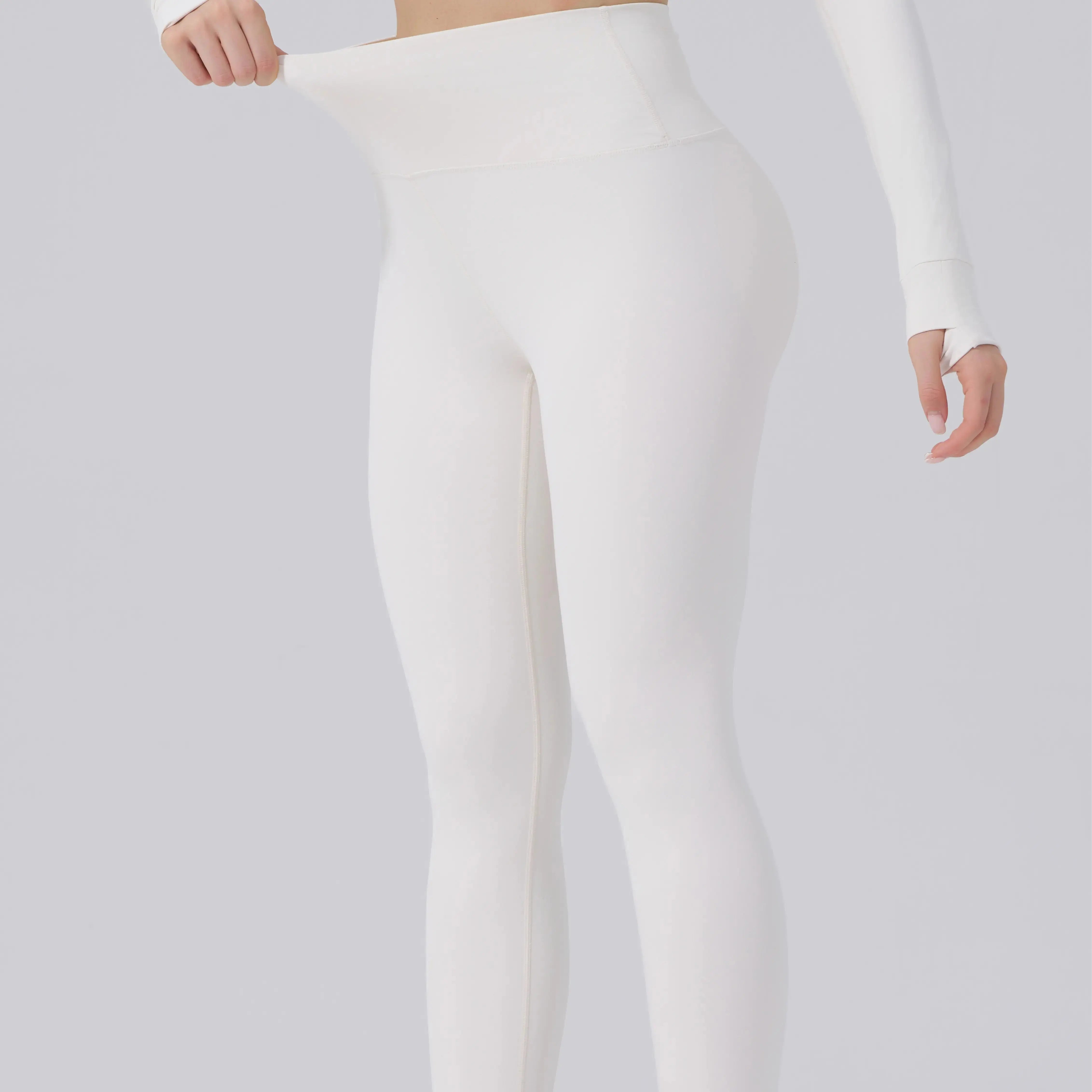 【Golden Zipper】【Gardenia Fragrance】Soft Brushed Women'S Sporty Jacket, 25'' Inseam Leggings. Golden Zipper Jacket with Pockets, Yoga Pants, Thumbholes Design, Casual Wear for Women Know You're Still Able