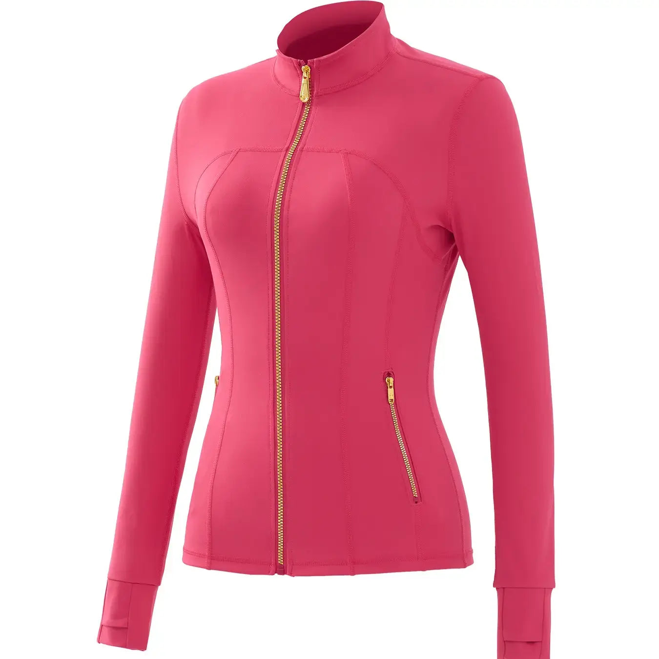 【Golden Zipper】【Gardenia Fragrance】Soft Brushed Women'S Sporty Jacket, 25'' Inseam Leggings. Golden Zipper Jacket with Pockets, Yoga Pants, Thumbholes Design, Casual Wear for Women Know You're Still Able