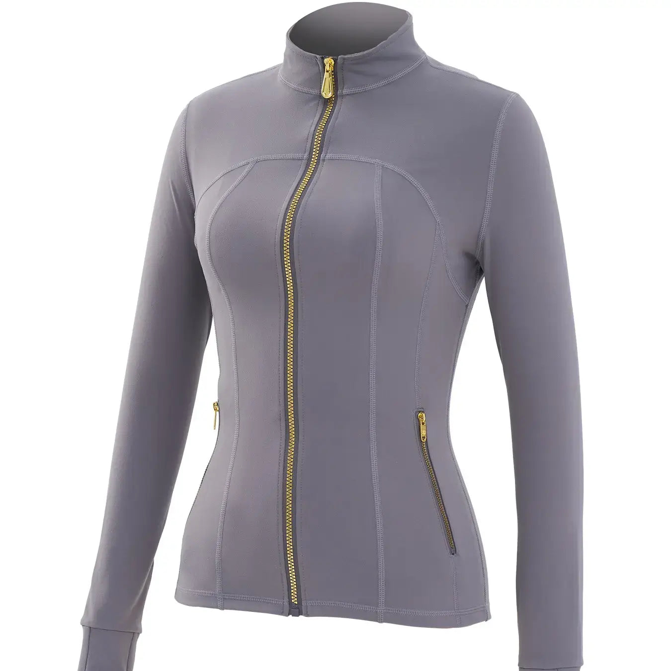 【Golden Zipper】【Gardenia Fragrance】Soft Brushed Women'S Sporty Jacket, 25'' Inseam Leggings. Golden Zipper Jacket with Pockets, Yoga Pants, Thumbholes Design, Casual Wear for Women Know You're Still Able