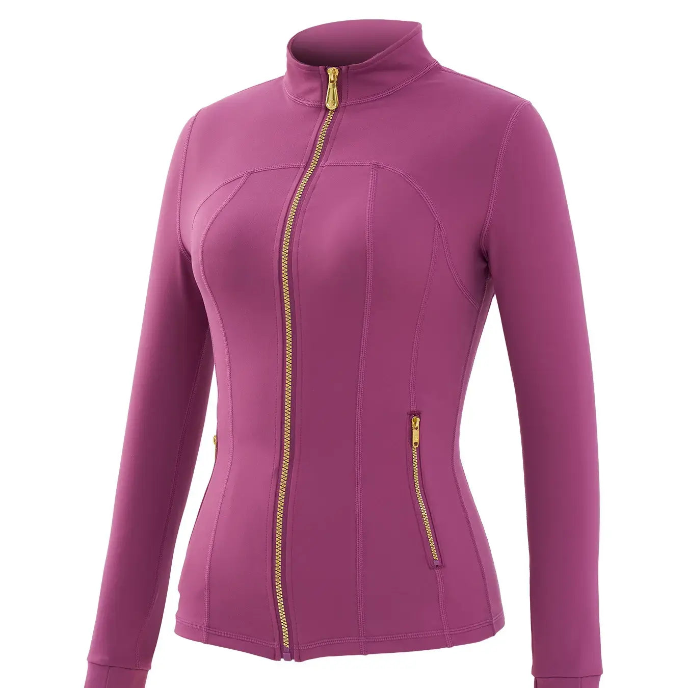 【Golden Zipper】【Gardenia Fragrance】Soft Brushed Women'S Sporty Jacket, 25'' Inseam Leggings. Golden Zipper Jacket with Pockets, Yoga Pants, Thumbholes Design, Casual Wear for Women Know You're Still Able