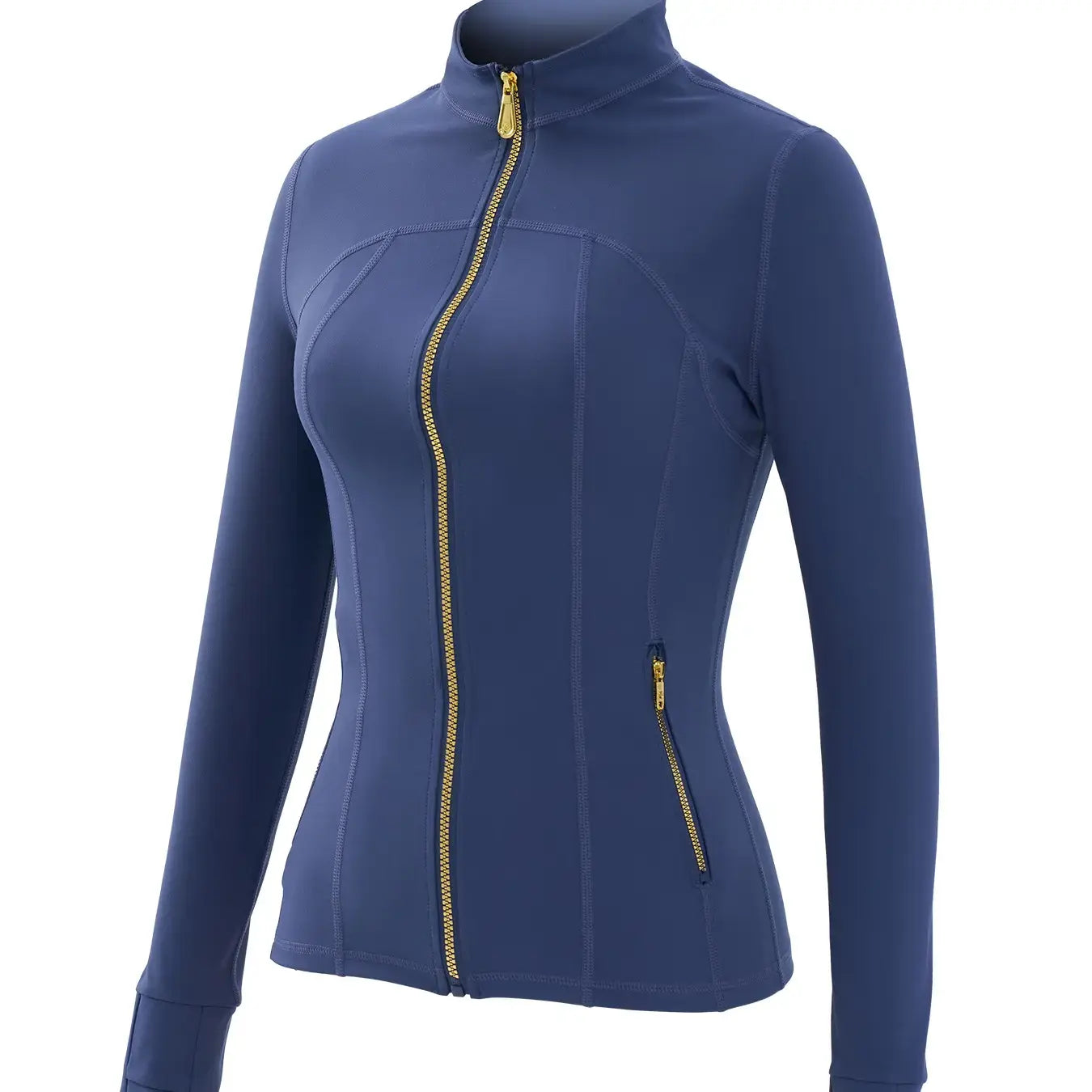 【Golden Zipper】【Gardenia Fragrance】Soft Brushed Women'S Sporty Jacket, 25'' Inseam Leggings. Golden Zipper Jacket with Pockets, Yoga Pants, Thumbholes Design, Casual Wear for Women Know You're Still Able