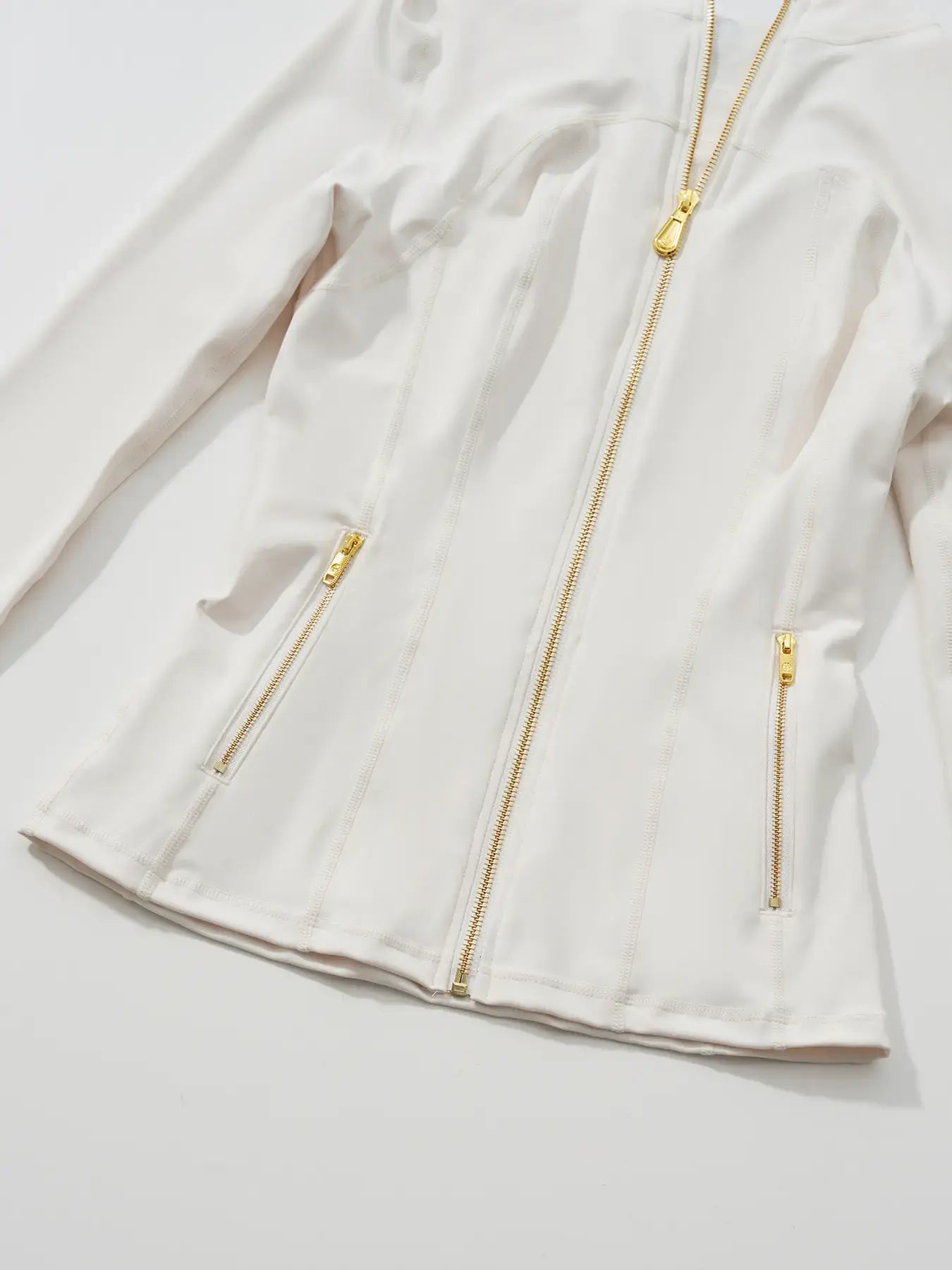 【Golden Zipper】【Gardenia Fragrance】Soft Brushed Women'S Sporty Jacket, 25'' Inseam Leggings. Golden Zipper Jacket with Pockets, Yoga Pants, Thumbholes Design, Casual Wear for Women Know You're Still Able