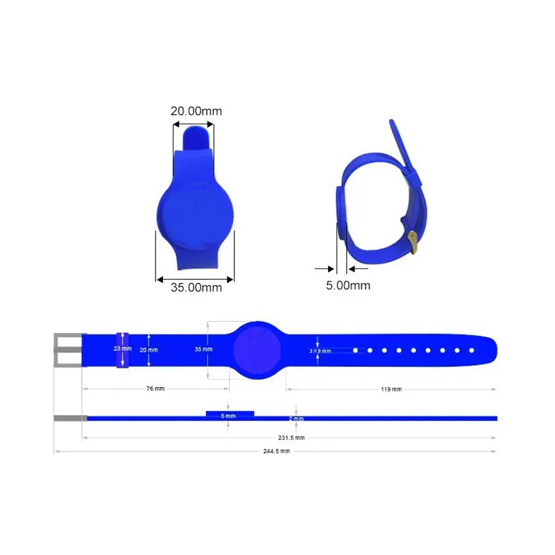 Waterproof Proximity Rewritable Smart Adjustable Wristband Bracelet ID Card Know You're Still Able