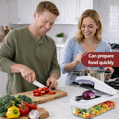 Snofrid Vegetable Chopper,15-In-1 Multifunctional Food Chopper,Professional Onion Chopper with 8 Blades,Vegetable Cutter with Container for Salad,Potato,Carrot,And Garlic; Essential Kitchen Tool Know You're Still Able