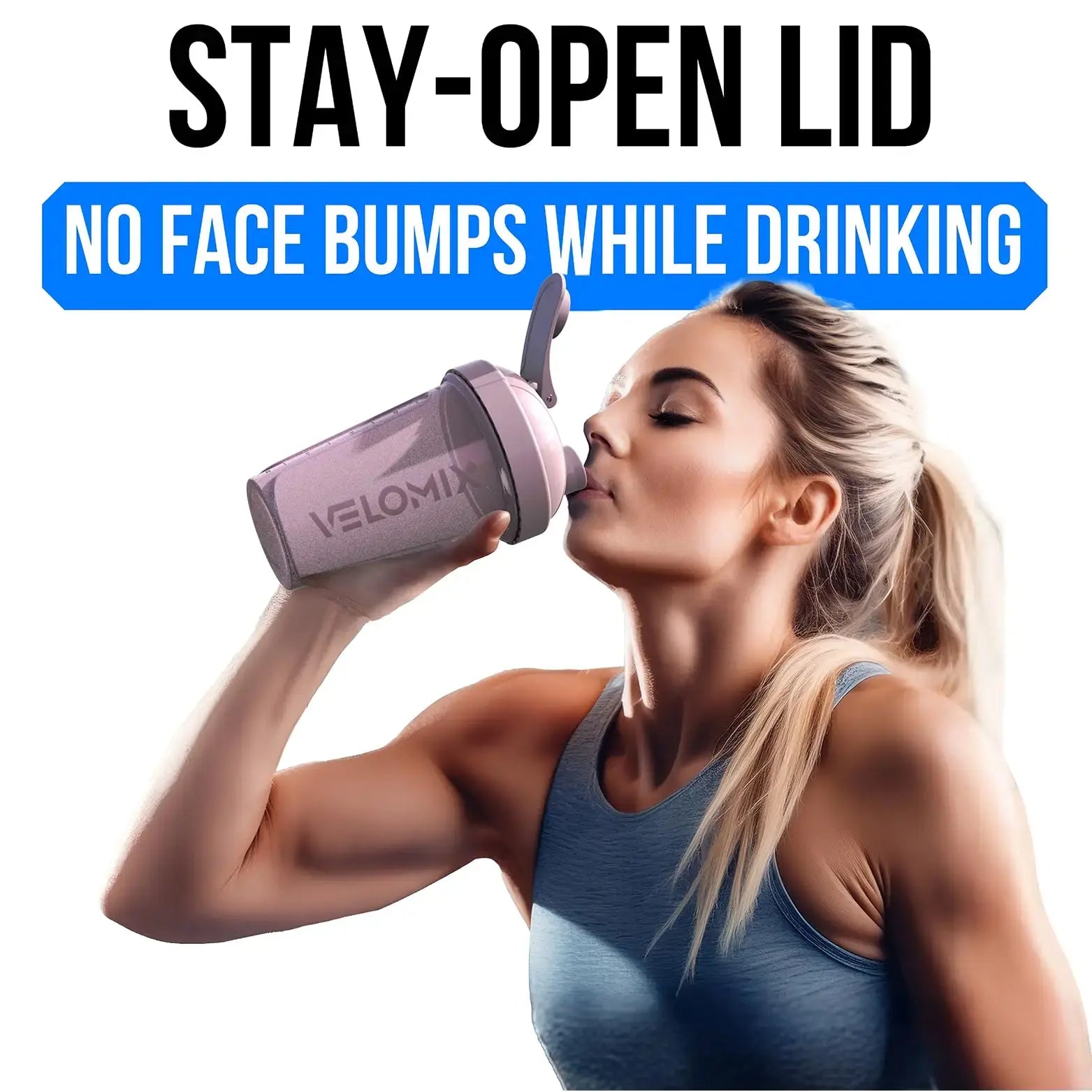 Velomix Berry Blend Protein Shaker Bottles 20 Oz 4 Pack Leak-Proof Bpa-Free Dishwasher Safe for Mixes and Shakes with Secure Twist Lid and Removable Whisk Ball Know You're Still Able