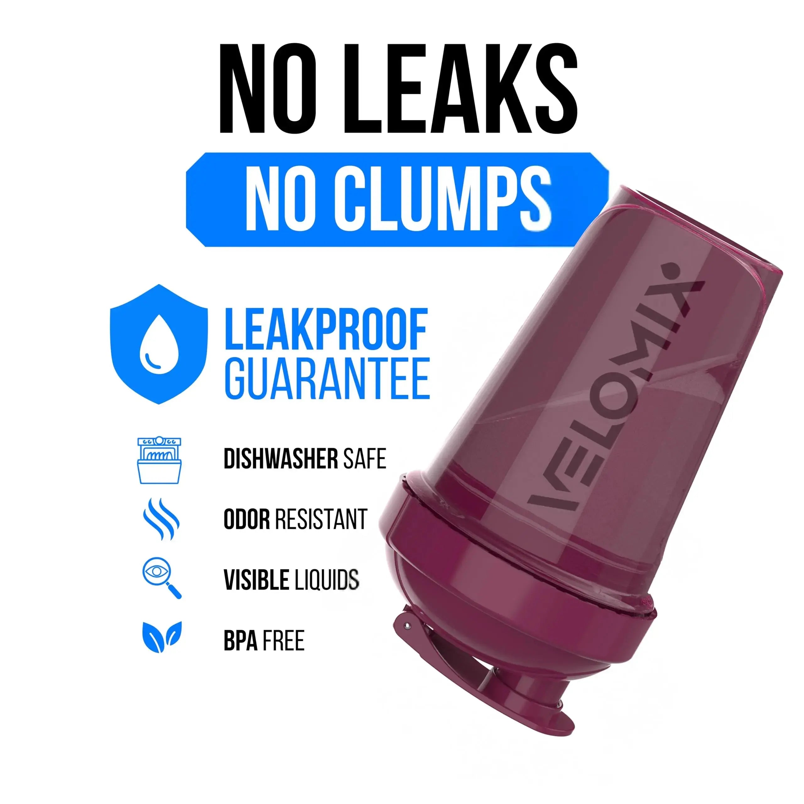 Velomix Berry Blend Protein Shaker Bottles 20 Oz 4 Pack Leak-Proof Bpa-Free Dishwasher Safe for Mixes and Shakes with Secure Twist Lid and Removable Whisk Ball Know You're Still Able