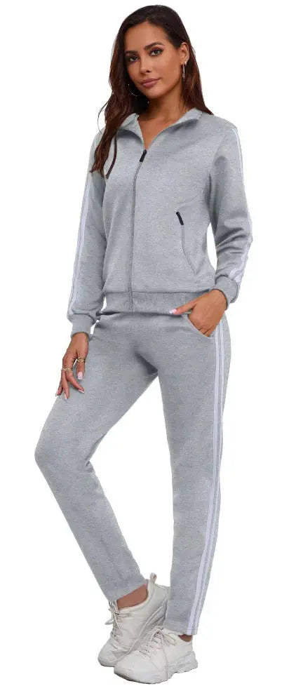 Women's Fashionable Printed Sports Long-Sleeve Hoodie Set Know You're Still Able