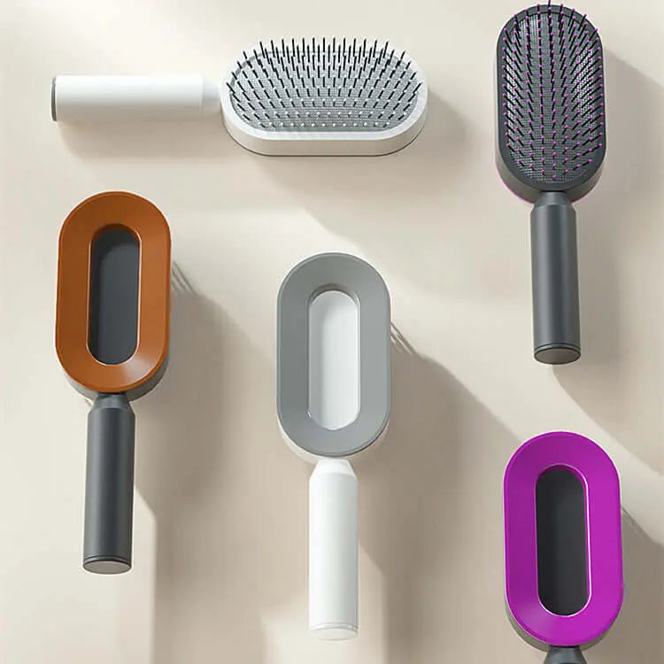 Self Cleaning Hair Brush For Women One-key Cleaning Hair Loss Airbag Massage Scalp Comb Anti-Static Hairbrush Know You're Still Able