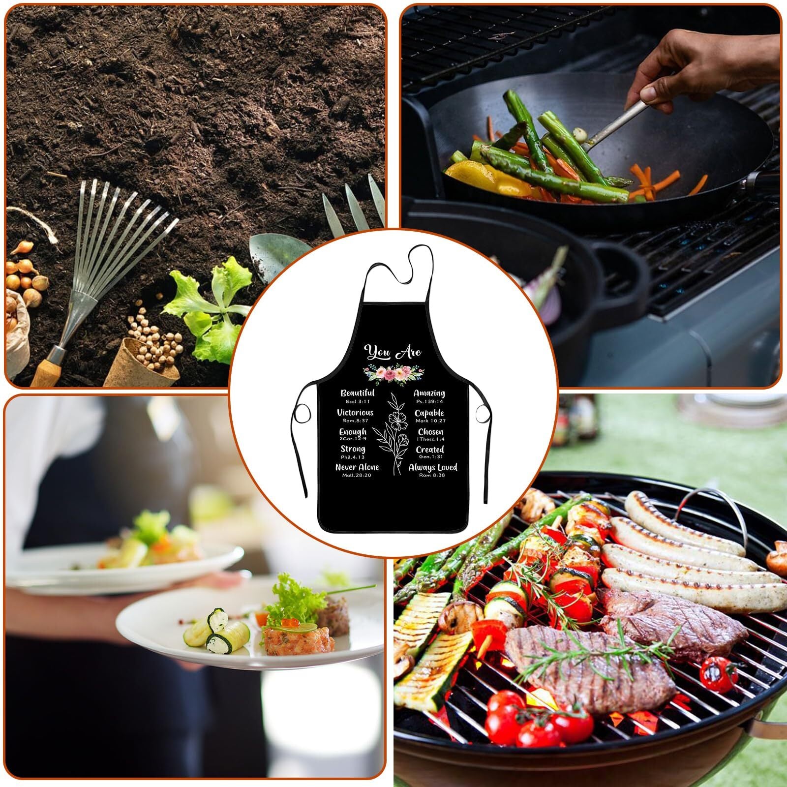 Cooking Apron for Women Christian Gifts Inspirational Religious Aprons Birthday