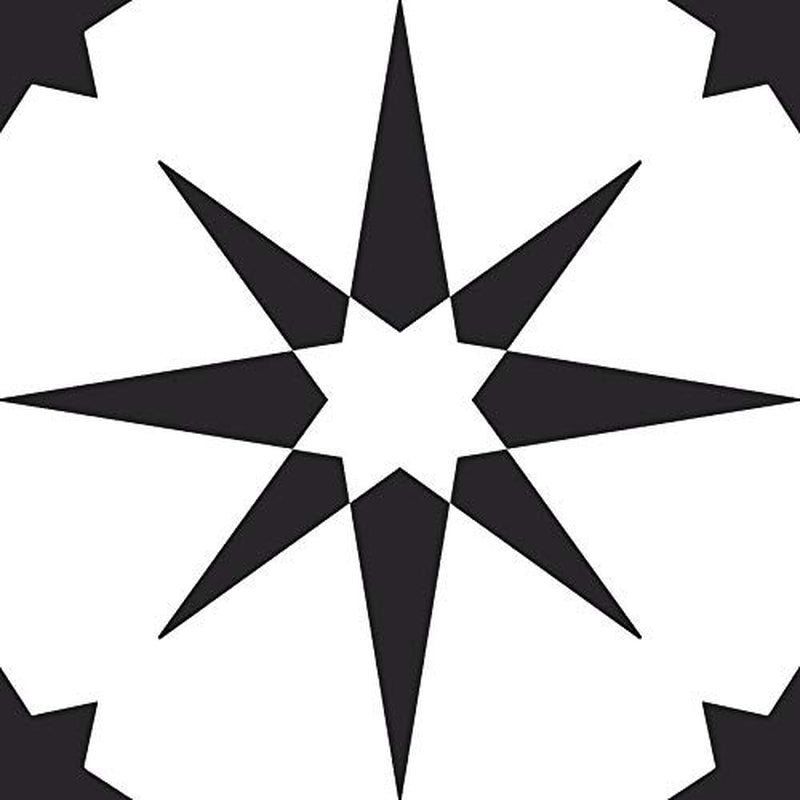 Floorpops FP2948 Altair Peel & Stick Floor Tile, Black
