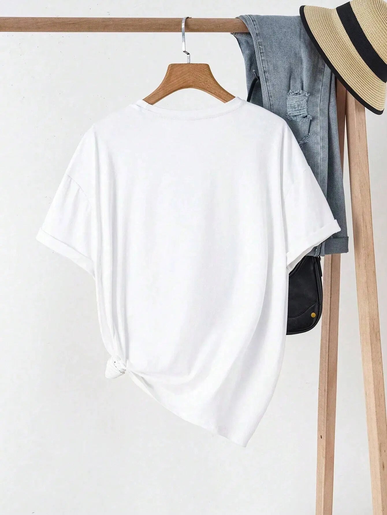 【Limited Time Deal】Women'S Short Sleeve T-Shirts Multipack, Solid Color round Neck Casual Tee Tops Women Underwear（T-Shirt Only）