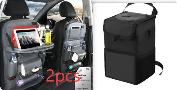 PU Leather Car Storage Bag Multifunction Seat Back Tray Hanging Bag Waterproof Car Organizer Automotive Interior Accessories Know You're Still Able