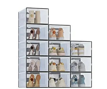 Stackable Shoe Storage Box With Lid, Large Shoe Rack And Storage Shelf, Shoe Display And Storage Container Know You're Still Able