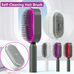 Self Cleaning Hair Brush For Women One-key Cleaning Hair Loss Airbag Massage Scalp Comb Anti-Static Hairbrush Know You're Still Able