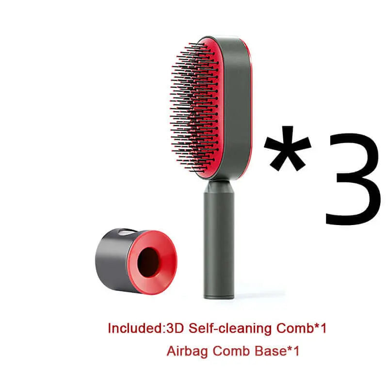 Self Cleaning Hair Brush For Women One-key Cleaning Hair Loss Airbag Massage Scalp Comb Anti-Static Hairbrush Know You're Still Able