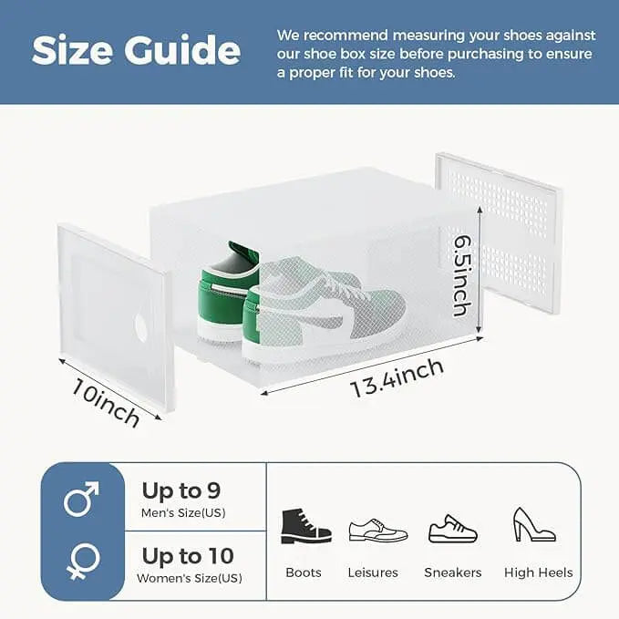 Stackable Shoe Storage Box With Lid, Large Shoe Rack And Storage Shelf, Shoe Display And Storage Container Know You're Still Able