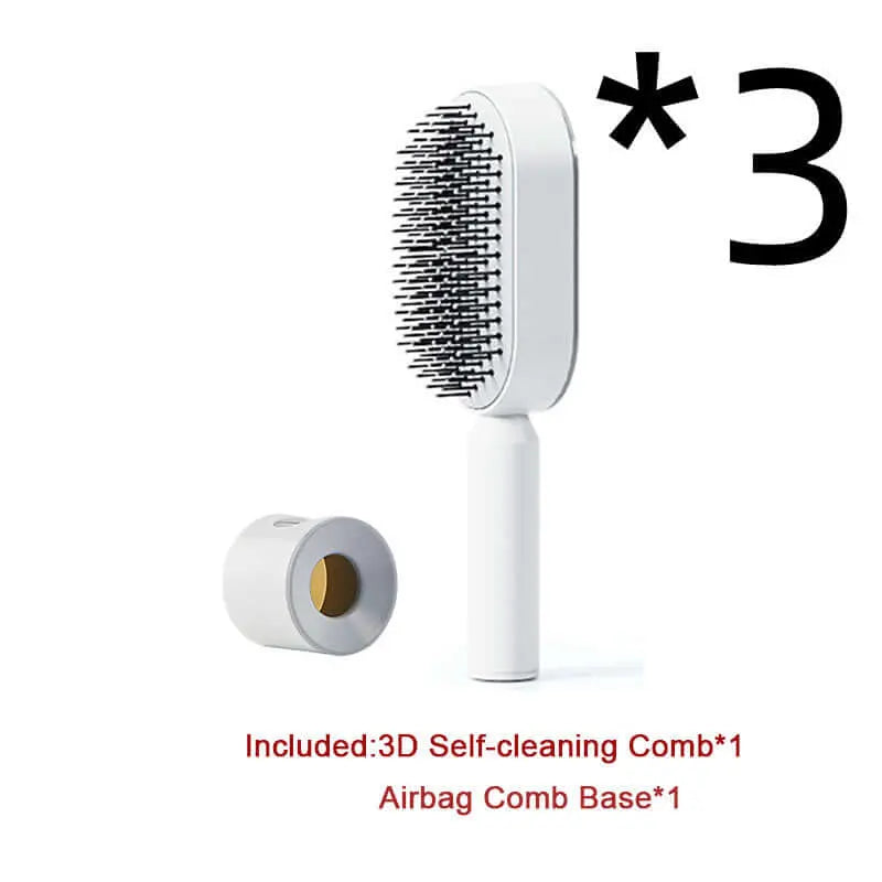 Self Cleaning Hair Brush For Women One-key Cleaning Hair Loss Airbag Massage Scalp Comb Anti-Static Hairbrush Know You're Still Able