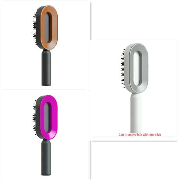 Self Cleaning Hair Brush For Women One-key Cleaning Hair Loss Airbag Massage Scalp Comb Anti-Static Hairbrush Know You're Still Able