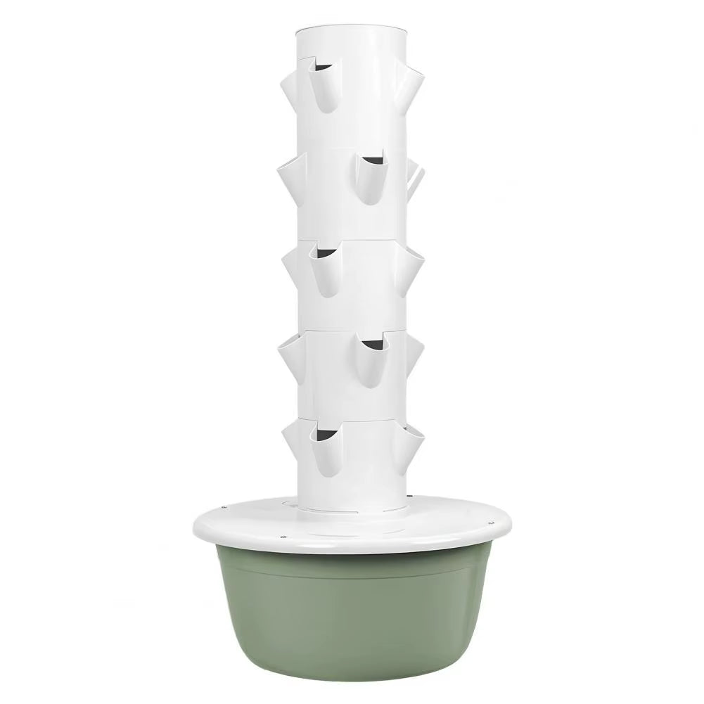 5 Layers Hydroponic Growing Tower with Tank, Indoor Hydroponics Growing System, Vegetables Vertical Planter Tower Garden Kit
