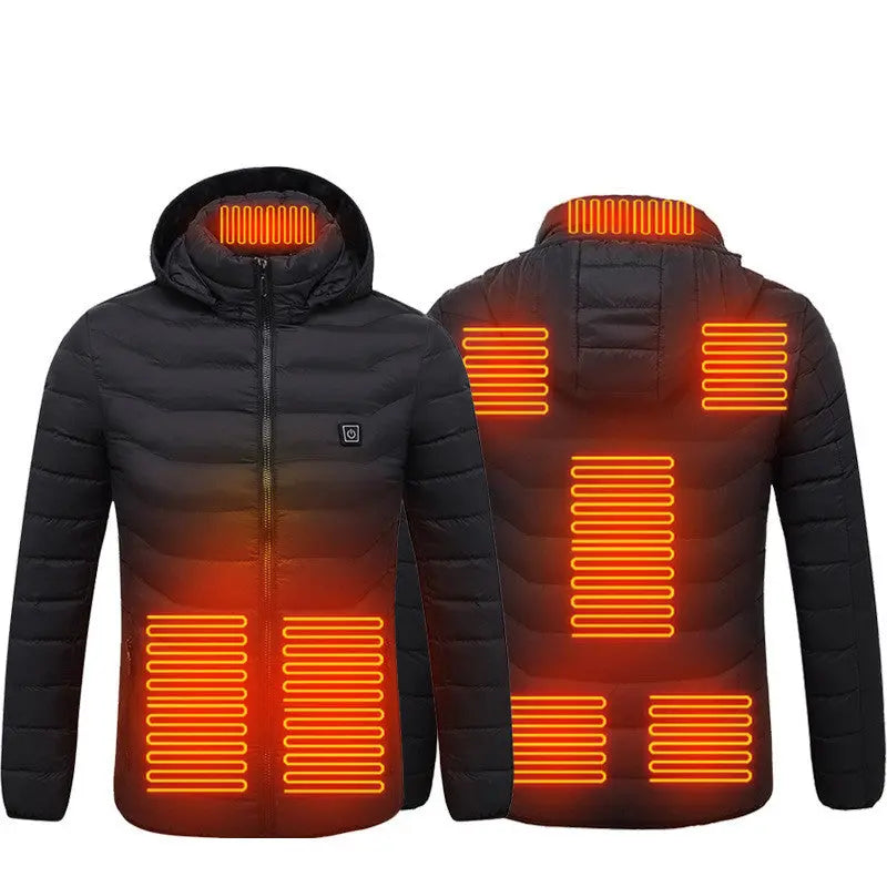 Winter Heated Jacket USB Electric Cotton Coat Zip-up Heater Thermal Clothing Heating Vest For Men Know You're Still Able