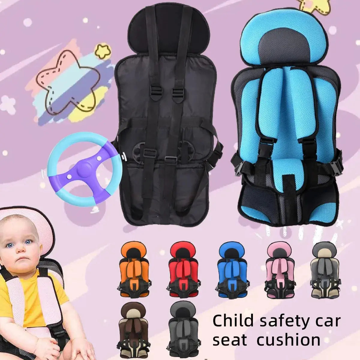 Infant Safe Seat Mat Portable Baby Safety Seat Children's Chairs Updated Version Thickening Sponge Kids Car Stroller Seats Pad Know You're Still Able