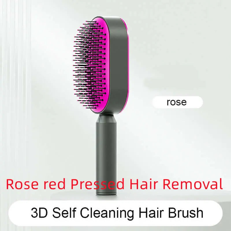 Self Cleaning Hair Brush For Women One-key Cleaning Hair Loss Airbag Massage Scalp Comb Anti-Static Hairbrush Know You're Still Able
