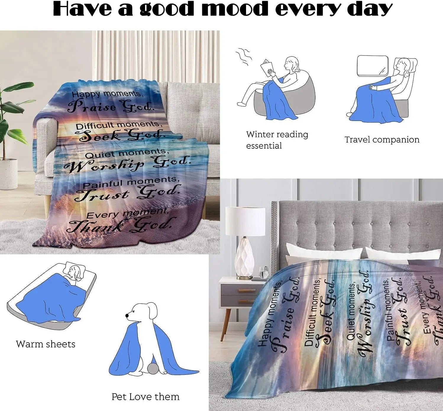 Mayakaka Bible Verse Throw Blanket