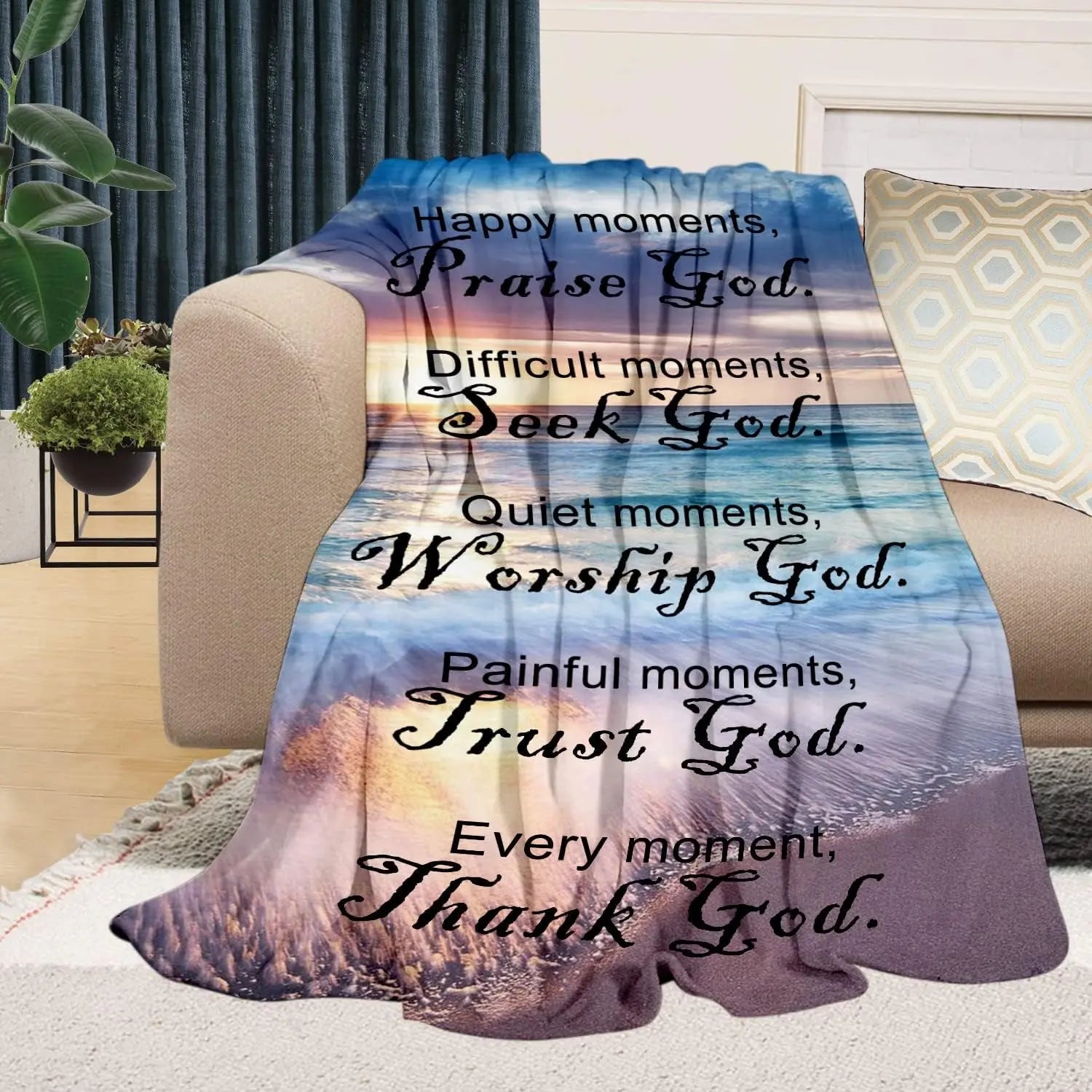 Mayakaka Bible Verse Throw Blanket