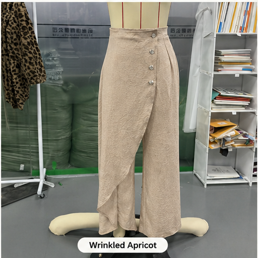 Unique Straight-leg Pants with Large Ruffled Buttons